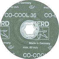 PFERD COMBICLICK® Fibre Disc, Ceramic Oxide CO-Cool, 5" Diameter, 12200 RPM, 36 Grit (Pack of 25) - Part 40733