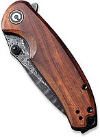 CIVIVI Pintail Flipper Pocket Knife for EDC, Liner Lock Knife 2.97'' Damascus Blade Cuibourtia Wood Handle C2020DS-2