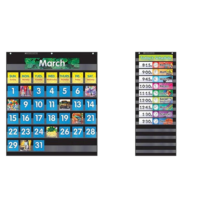 Scholastic Classroom Resources Pocket Charts for Calendar and Daily Schedule Management (SC583866