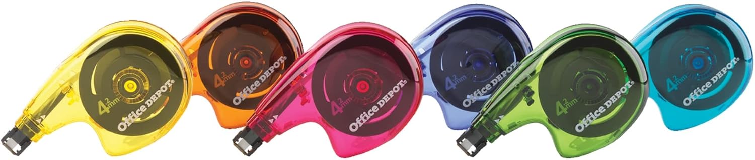 Office Depot® Brand Side-Application Correction Tape, 1 Line x 392" , Pack Of 16 Cartridges