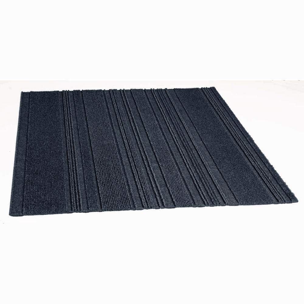 Foss Peel and Stick First Impressions Barcode Rib O. Blue 24 in. x 24 in. Commercial Carpet Tile (15 Tiles/Case)