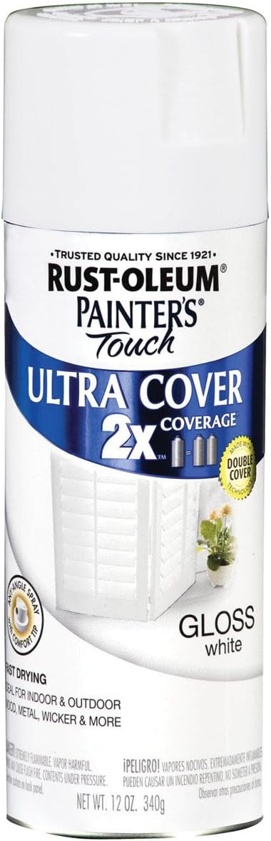 Painter's Touch 2X Spray Paint, Gloss White, 12-oz.