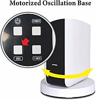 Optimus H-7319 17" Oscillating Tower Heater with Remote, Digi Temp Readout & Setting