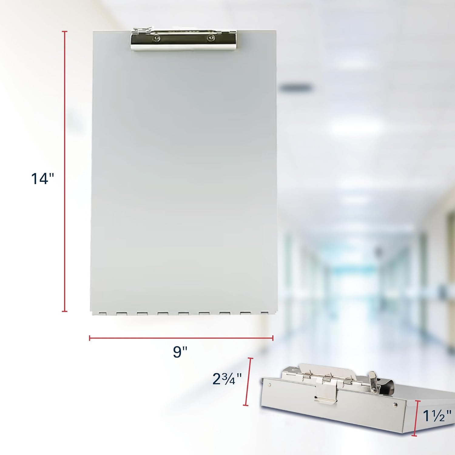 SAUNDERS Cruiser-Mate Aluminum Storage Clipboard with Dual Compartments