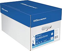 Office Depot Multi-Use Printer & Copy Paper, 5 Reams, White, Ledger (11in x 17in), 2500 Sheets Per Case, 20 Lb, 96 Brightness