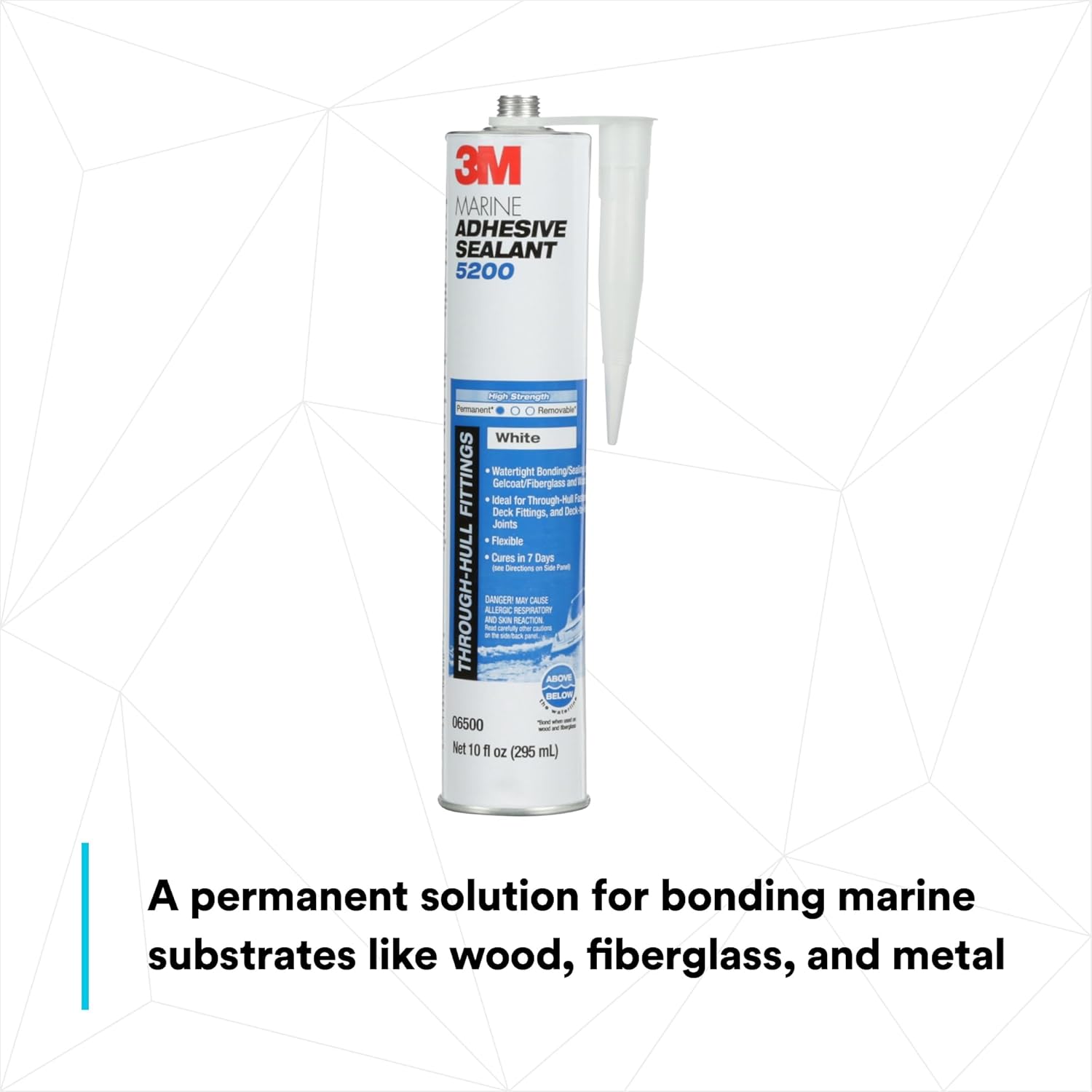 3M Marine Adhesive Sealant 5200 (06500) Permanent Bonding and Sealing for Boats and RVs Above and Below the Waterline