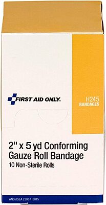 First Aid Only H245: 2" X 4 Yd. Conforming Gauze Non-Sterile, 10/Box 10-Count Box