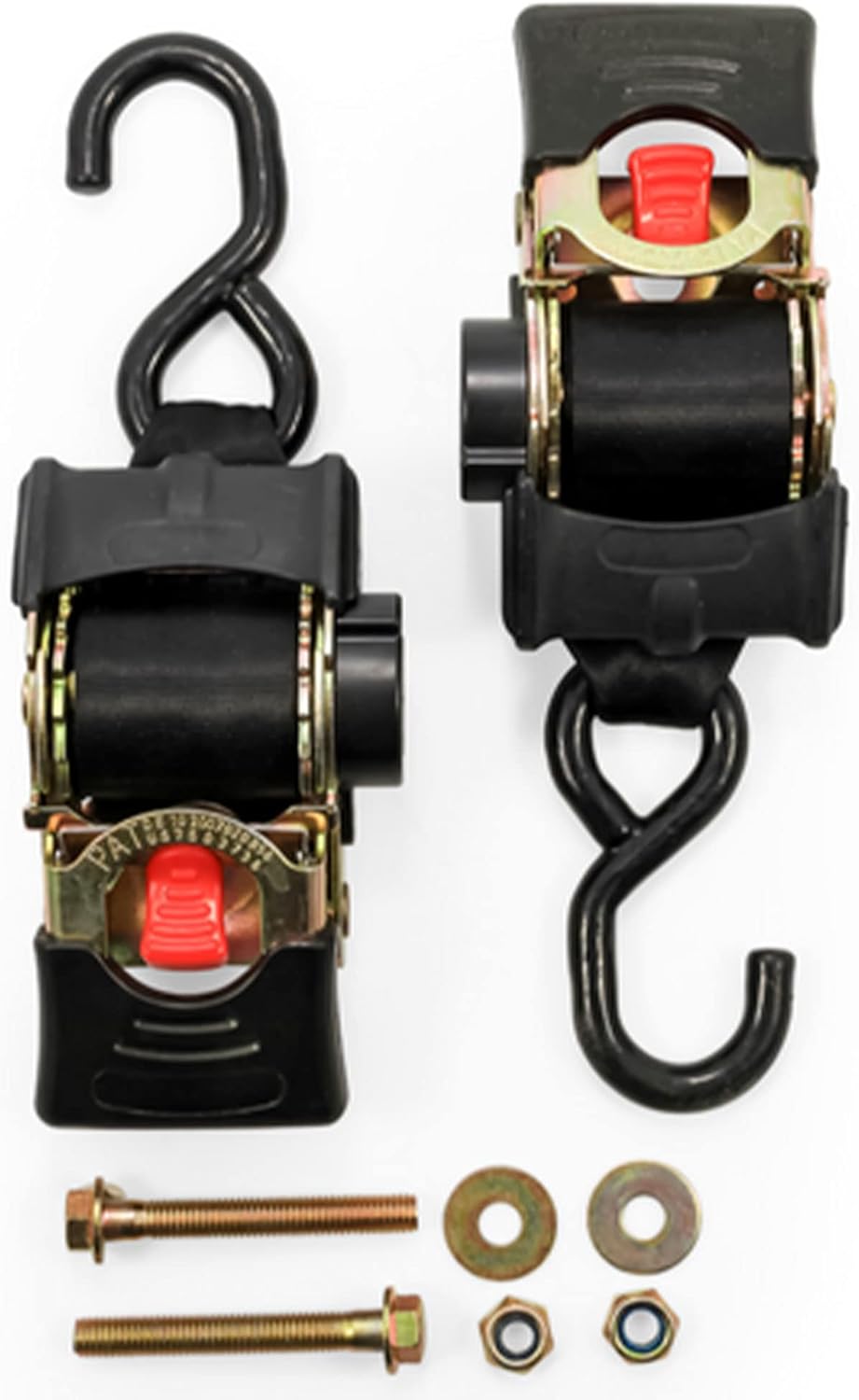 Camco Retractable Transom Tie Down Strap - 2" x 5.5', Bolt-On (2-Pack)