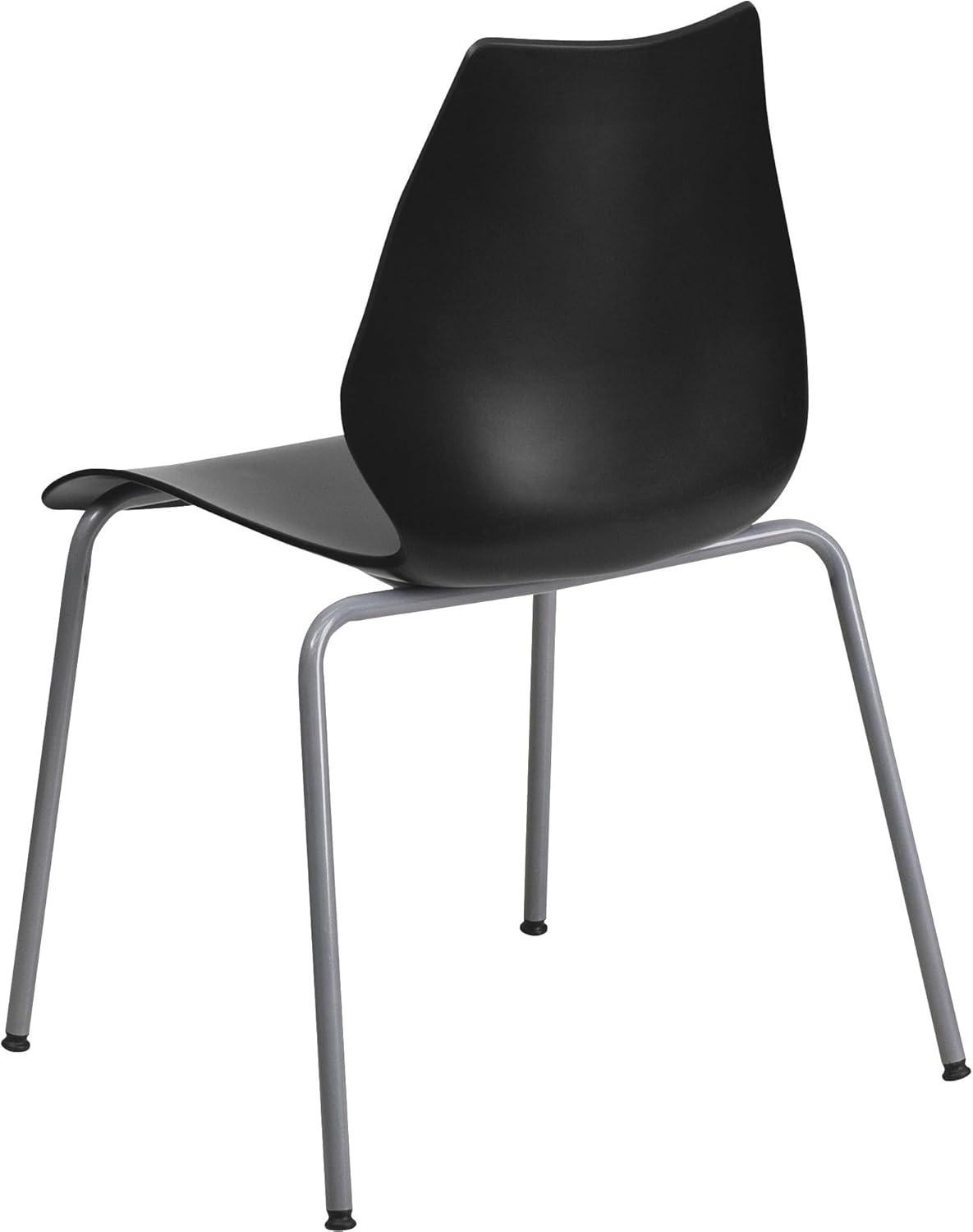 Flash Furniture HERCULES Series 770 lb Capacity Stack Chair with Lumbar Support and Silver Frame
