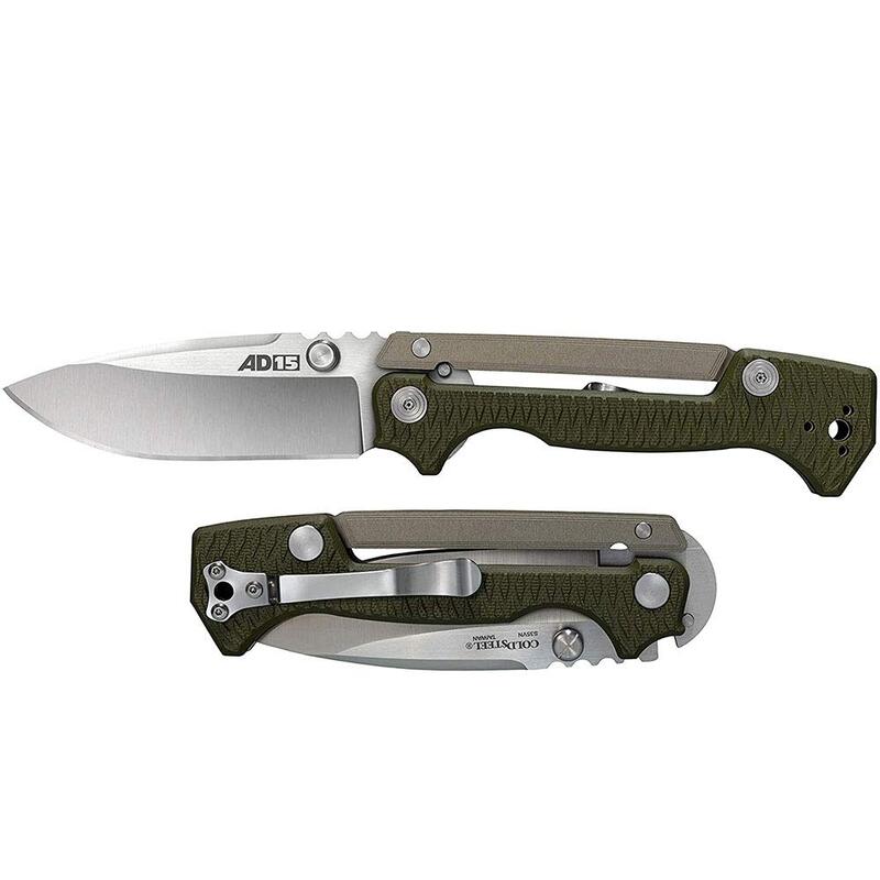 Cold Steel AD-15 3.5" S35VN Steel Ultra-Sharp Blade 5" G-10 Handle Tactical Folding Knife with Scorpion Lock and Pocket/Belt