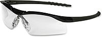 MCR Safety DL110 Dallas Safety Glasses with Polished Black Frame and Clear Lens