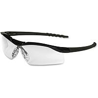 MCR Safety DL110 Dallas Safety Glasses with Polished Black Frame and Clear Lens