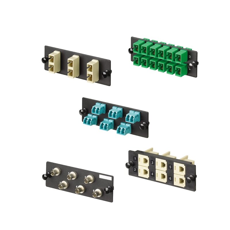 Panduit FAP12WBUDLCZ Single-Mode 12-Port Fiber Adapter Panel with Zirconia Ceramic Split Sleeve, Blue