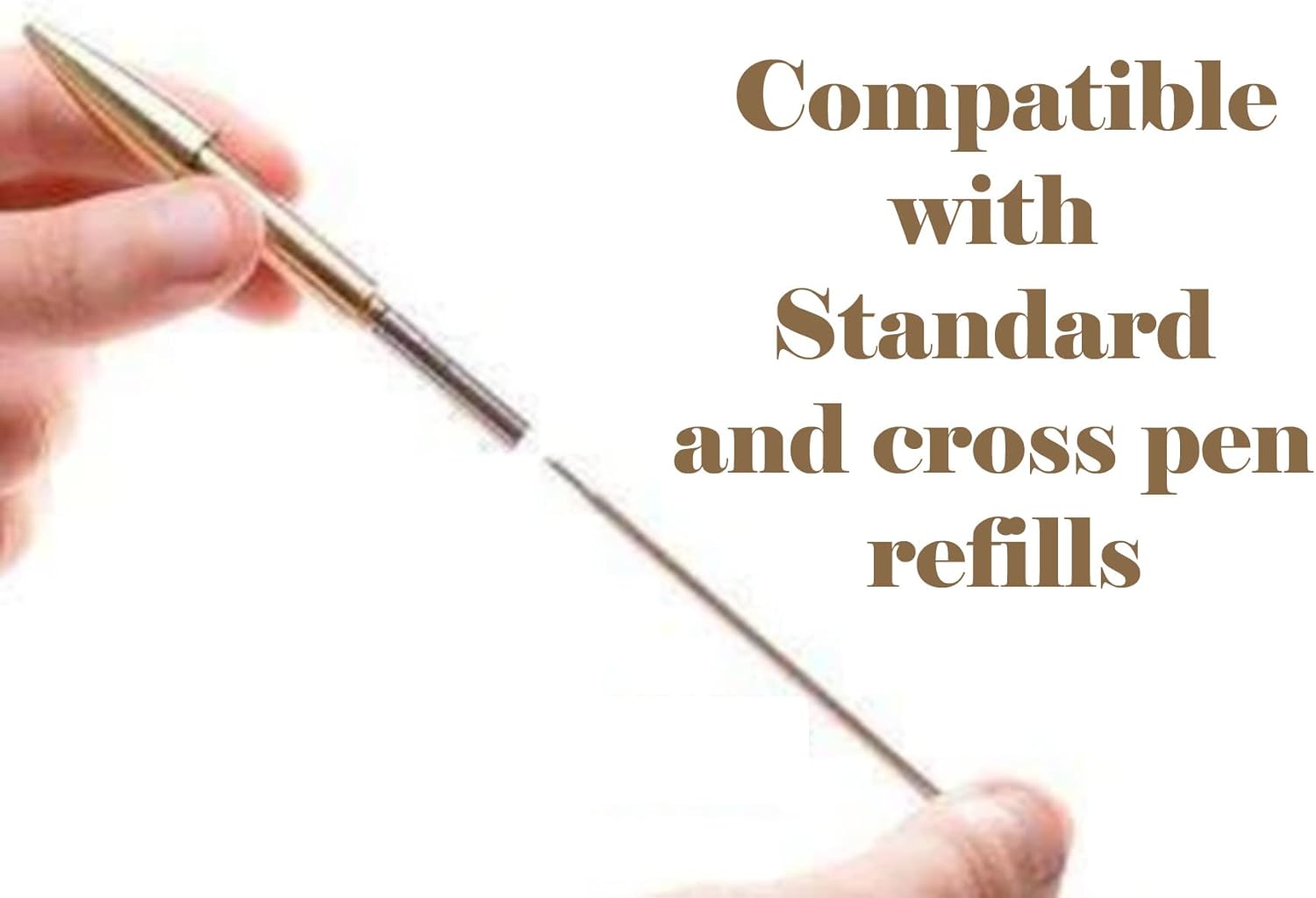 Caliber Gourmet 50 Caliber Bullet Twist Tactical Pen, Gold Plated, Realistic Refillable 50 Cal Bullet Pen for Hunters
