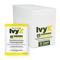 CoreTex Ivy X Post-Contact Poison Ivy Wipes - Pack of 25 Single-Use Treatment Wipes to Assist in Removal of Rashes