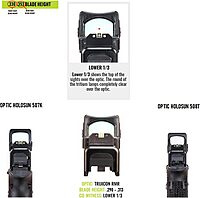 NIGHT FISION Optics Ready Stealth Lower 1/3 Night Sight Set for Walther PDP/PPQ