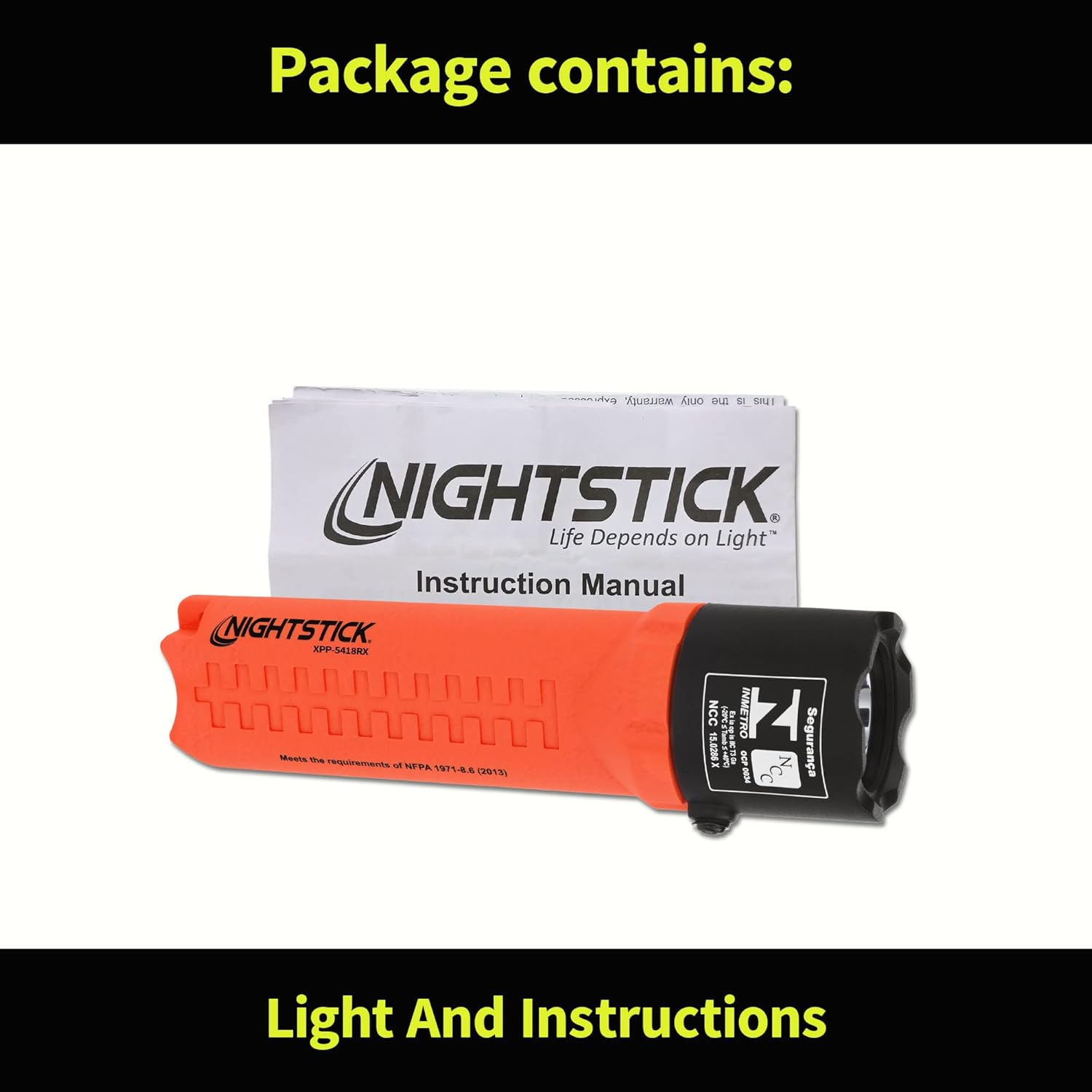 Nightstick XPP-5418RX Intrinsically Safe Flashlight-3 AA (not Included) -Red-UL913 / ATEX, Multicolor