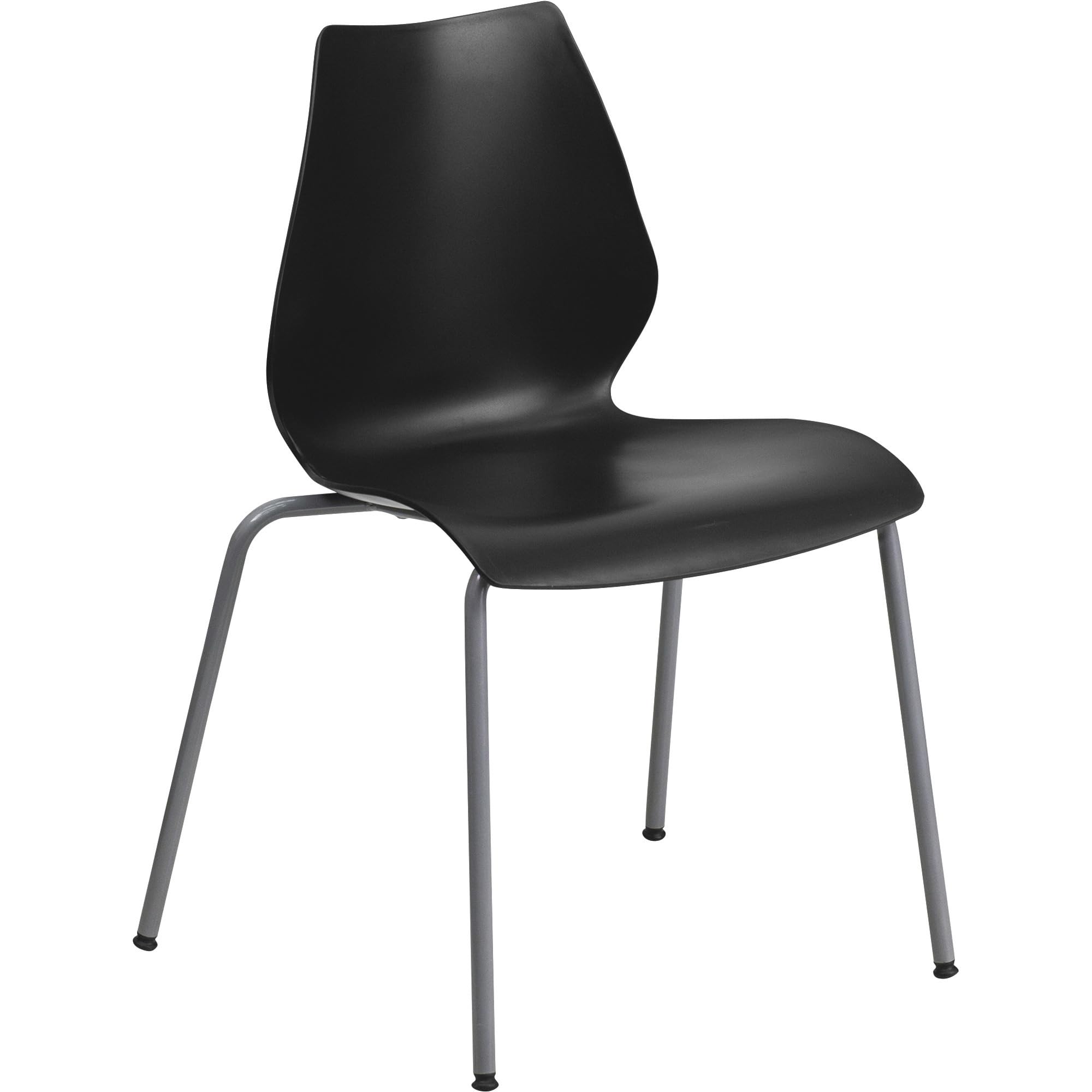 Flash Furniture HERCULES Series 770 lb Capacity Stack Chair with Lumbar Support and Silver Frame