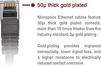 Monoprice Cat5e Flexboot Ethernet Patch Cable - Snagless RJ45, 24AWG, UTP, 350MHz