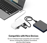 Belkin USB-C 6-in-1 Multiport Hub with Mount, USB-C Docking Station with MicroSD Card Reader, Powered USB Hub