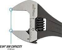 CHANNELLOCK Adjustable Wrench Black Phosphate Coated