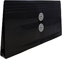 JAM PAPER Plastic Envelopes with Button & String Tie Closure - 12 Pack