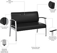 Bush Business Furniture Arrive Waiting Room Seating with Arms