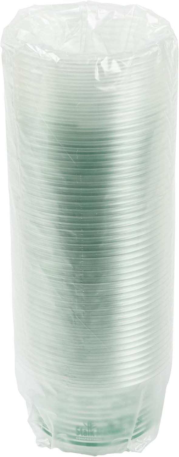 STALKMARKET Jaya 100% Compostable Clear PLA Round Deli Containers & Lids