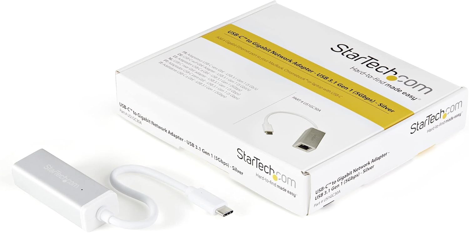 StarTech USB to Ethernet Adapter - USB to RJ45 Gigabit Network Adapter