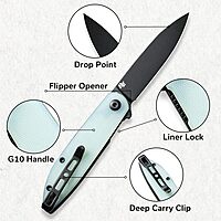 SENCUT Bocll II Pocket Folding Knife - D2 Drop Point, G10 Handle