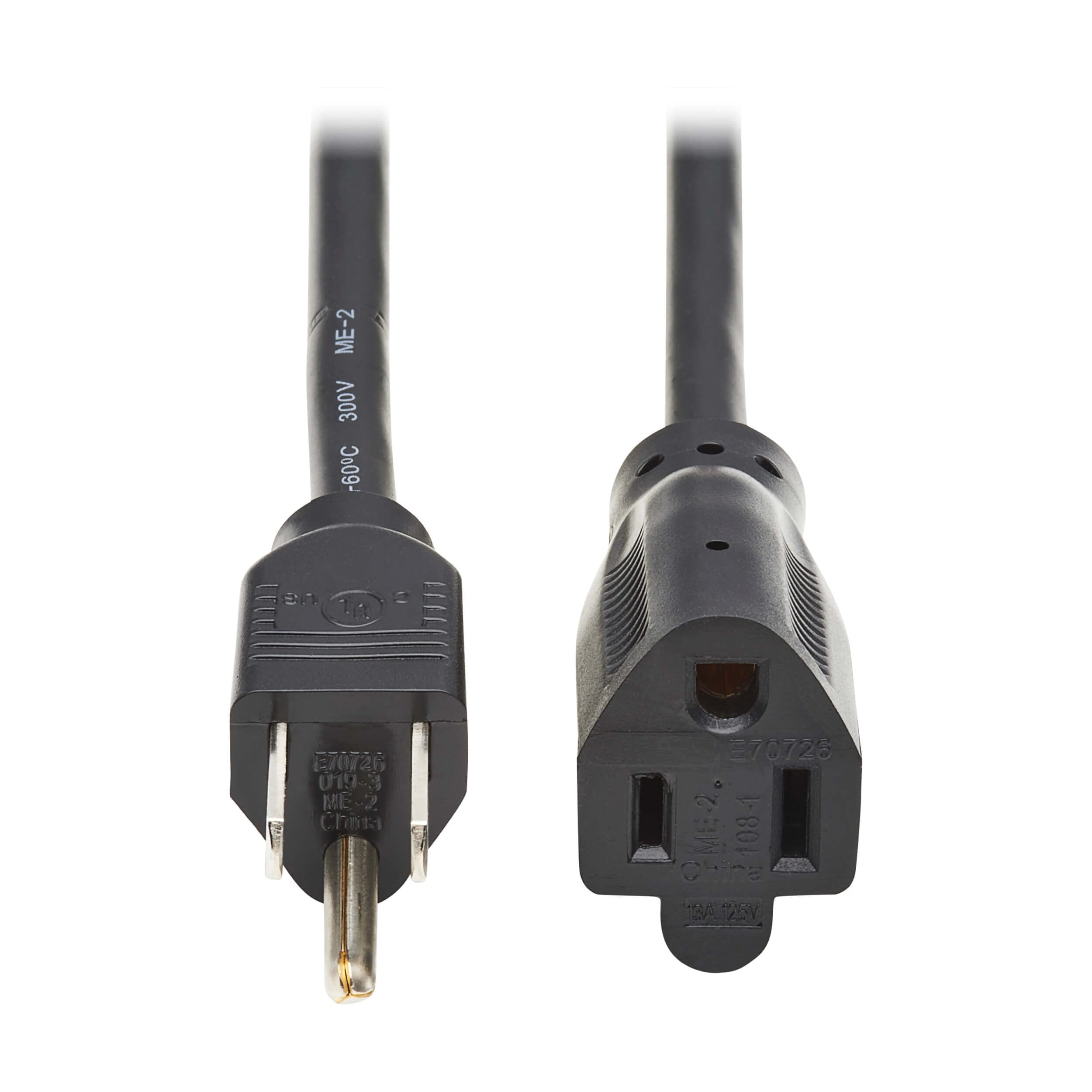 Tripp Lite Power Extension Cord, NEMA 5-15P to 5-15R, 13A 120V 16 AWG