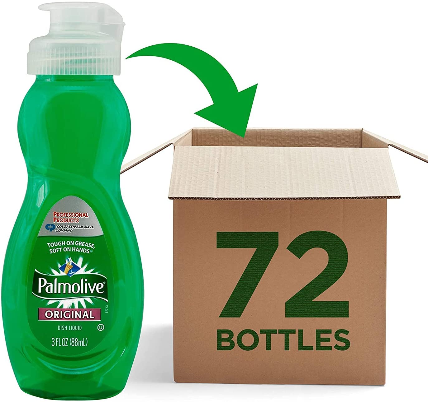 Palmolive Dishwashing Liquid, Original Scent, 3 oz Bottle - 72/Case