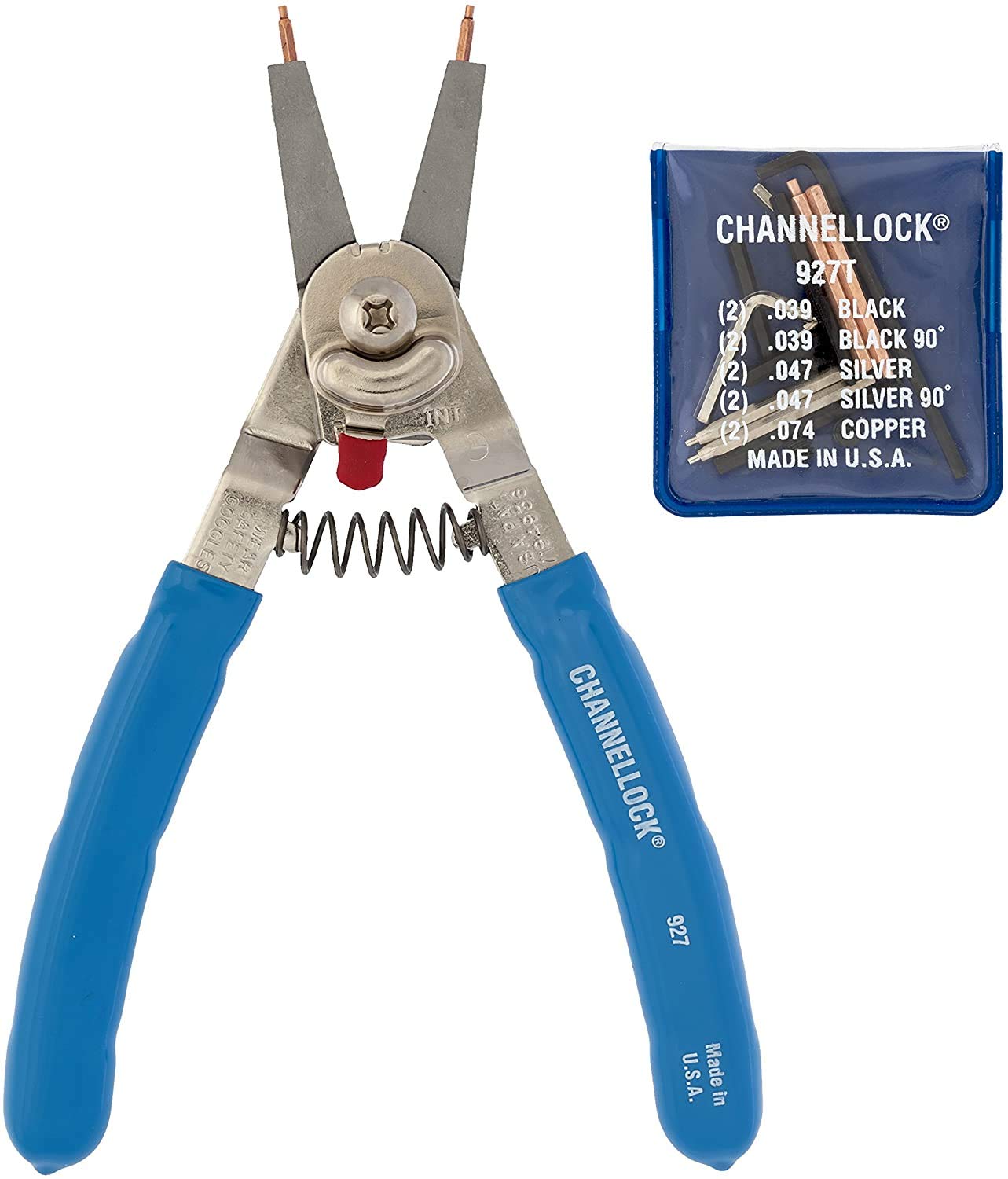3/8"–2" Internal / 1/4"–2" External Combination Retaining Ring Pliers (ChannelLock 927)
