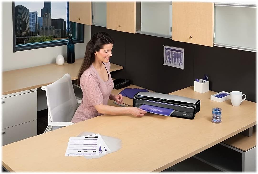 Fellowes Jupiter 2 125 Laminator with 10 Pouches, 12.5 Inch (5734101), Black & Grey