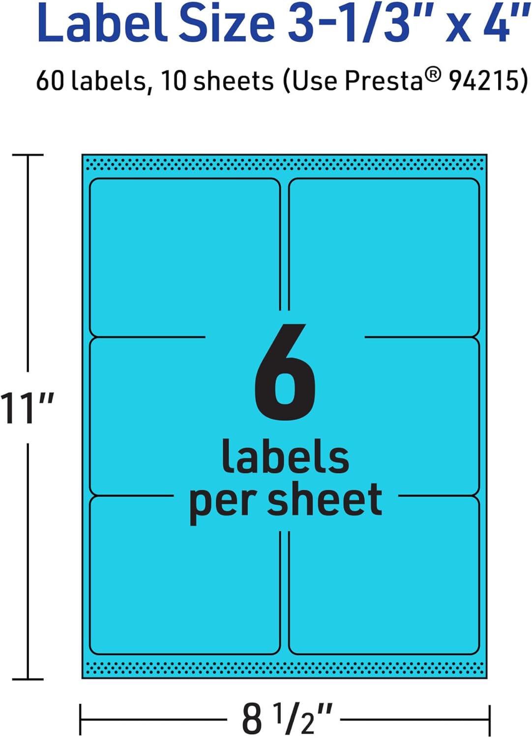 Avery Printable Labels with Sure Feed Technology, Laser/Inkjet Compatible