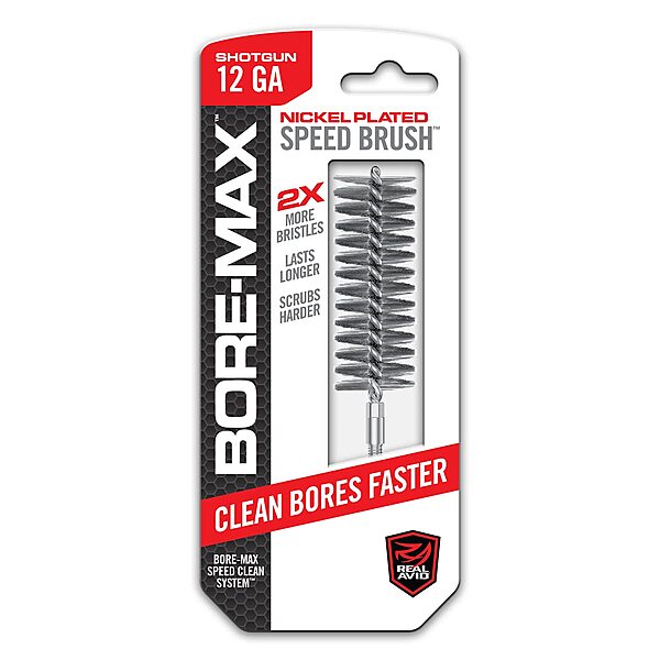 Real Avid Bore-Max Bore Brush, Nickel-Plated Bronze Barrel Brush with Stainless Steel Handle