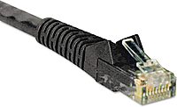 Eaton Tripp Lite Series Cat6 Gigabit Snagless Molded (UTP) Ethernet Cable (RJ45 M/M), PoE, Black, 1 ft. (0.31 m) - N201001BK