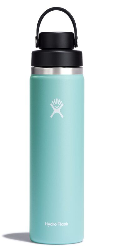 Hydro Flask Water Bottle - Insulated Stainless Steel - Wide Mouth Chug Lid, Non Spill, Leakproof in 24 Oz Dew