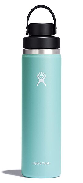 Hydro Flask Water Bottle - Insulated Stainless Steel - Wide Mouth Chug Lid, Non Spill, Leakproof in 24 Oz Dew