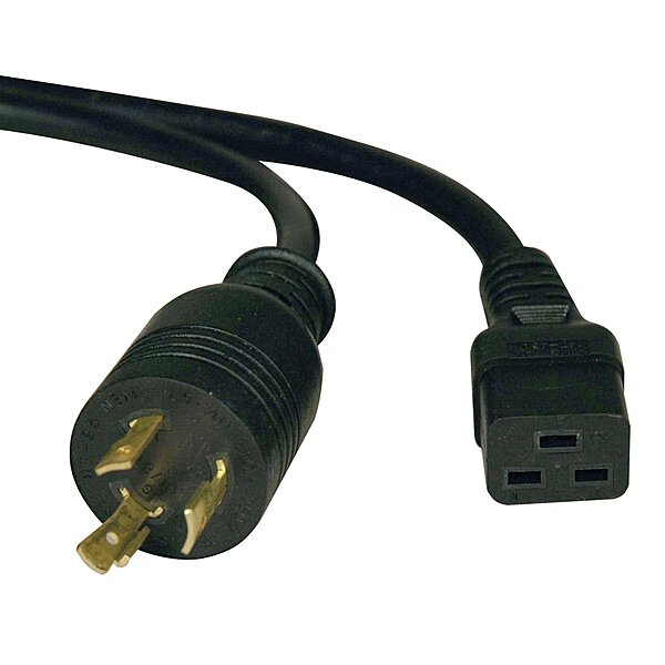 Tripp Lite Heavy-Duty Power Cord for PDU and UPS 20A, 12AWG (IEC-320-C19 to NEMA L6-20P) 6-ft.(P040-006) Black