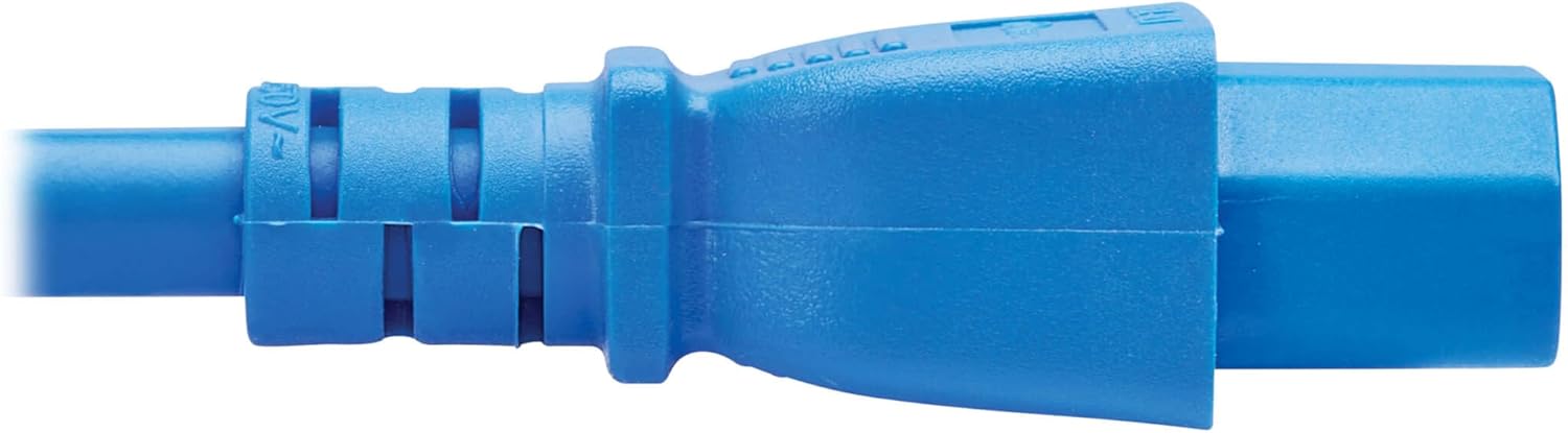 Tripp Lite C14 to C15 Power Cord Heavy-Duty Extension Cable, 10 Feet / 3.1 Meters, Blue, 15A, 250V, 14 AWG, UL-Listed Cable