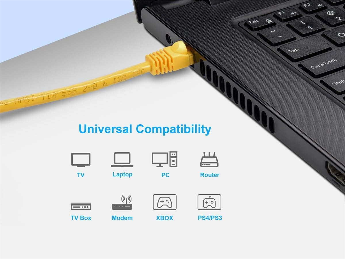 Monoprice Cat6 24AWG UTP Ethernet Patch Cable - Snagless RJ45, 550MHz, Pure Bare Copper