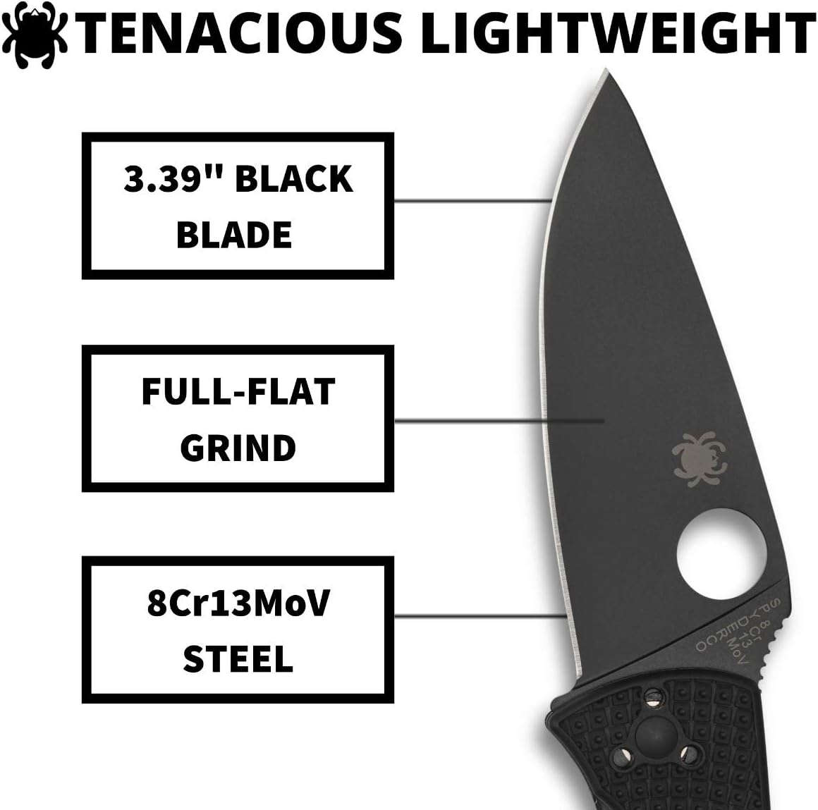 SPYDERCO Tenacious Lightweight EDC Folding Pocket Knife
