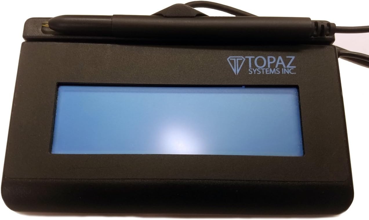 Topaz SignatureGem T-L462 Electronic Signature Pad - Backlit LCD - Active Pen - 4.40in x 1.30in Active Area LCD