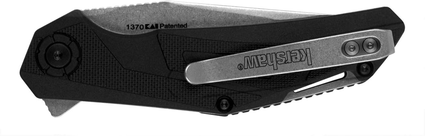 Kershaw Camshaft Pocket Knife; 3" 4Cr14 Steel Blade; Assisted Folder Opening Knife; Outdoor, EDC,black KNIFE + KNIFE,1402BLK