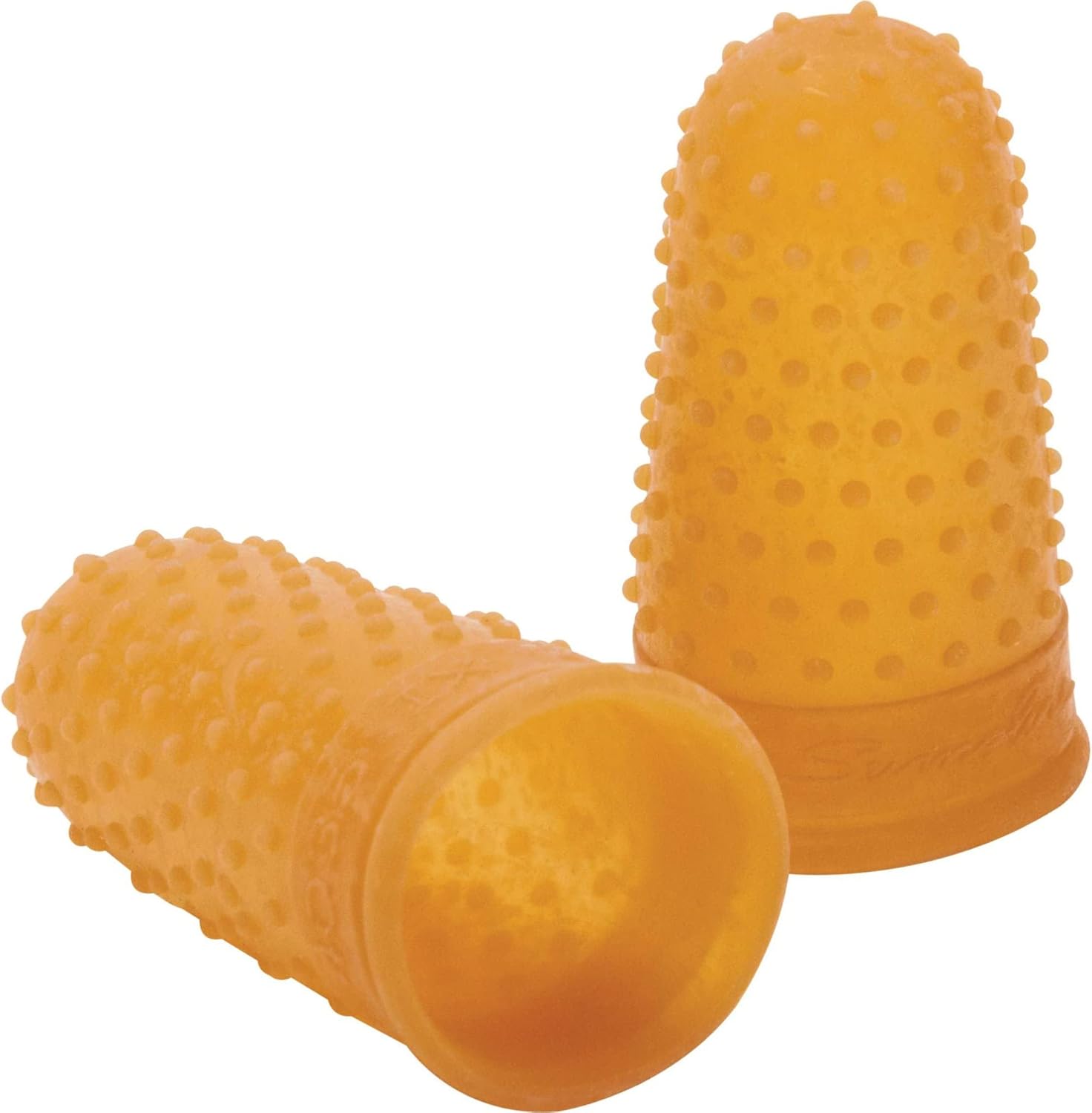 SWINGLINE Rubber Finger Tips, Amber, Box of 12