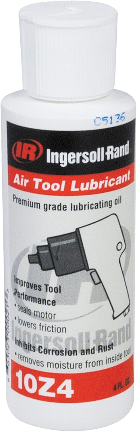 Ingersoll Rand Air Tool Oil, 4oz Bottle, SAE Grade 10W - Packaging may vary