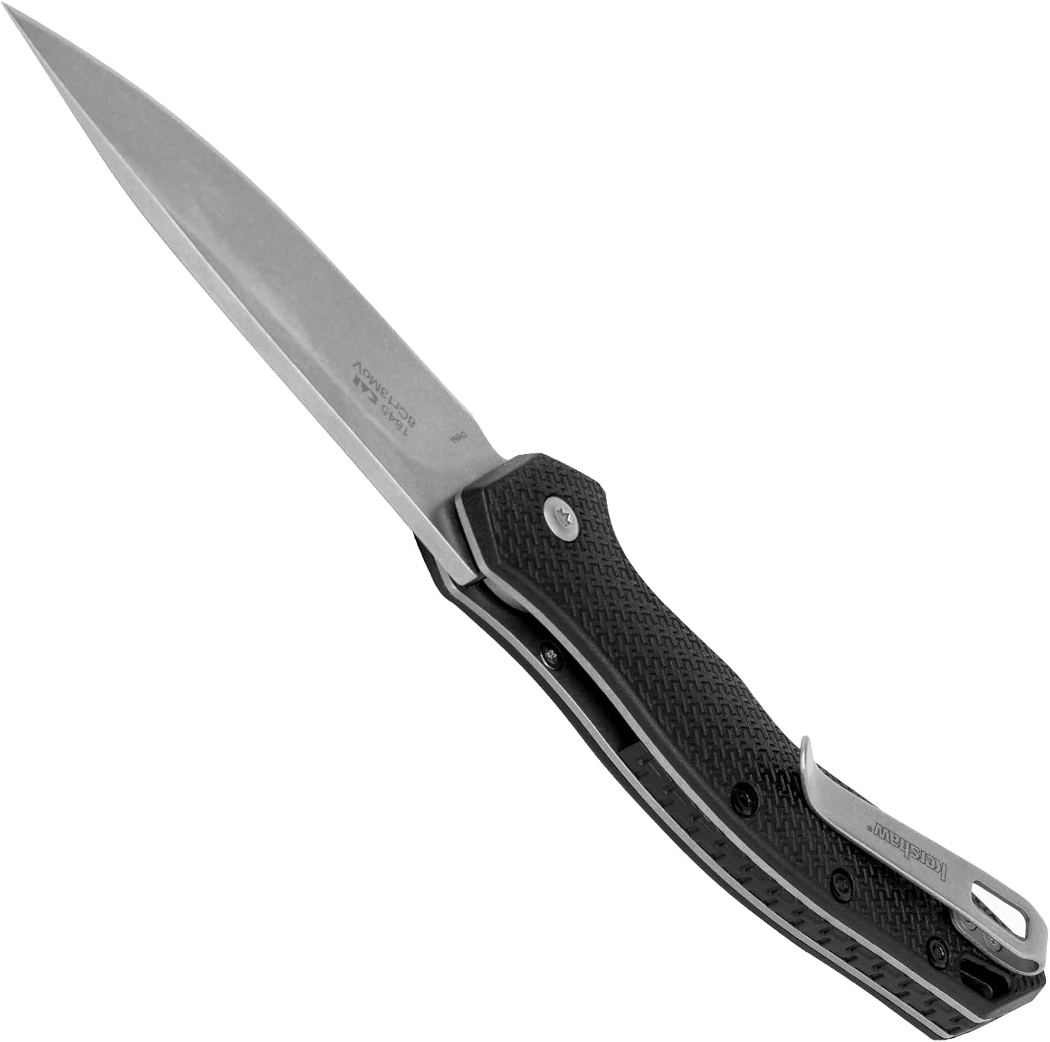 Kershaw Shoreline Pocket Knife, All Purpose 3 inch Blade, Deep Carry Pocketclip,BLACK