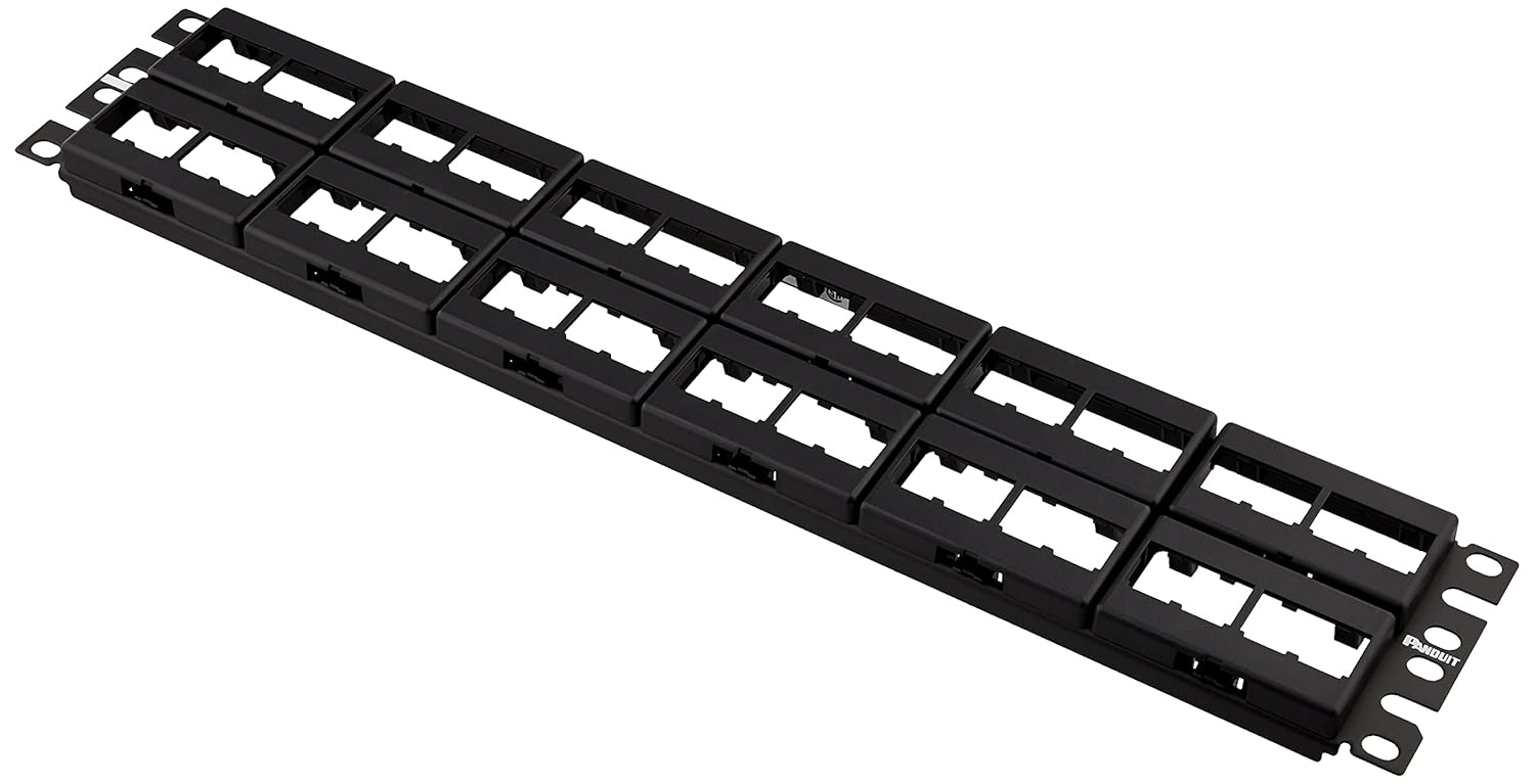 Panduit CPP48WBLY 48-Port Flat Patch Panel, Black