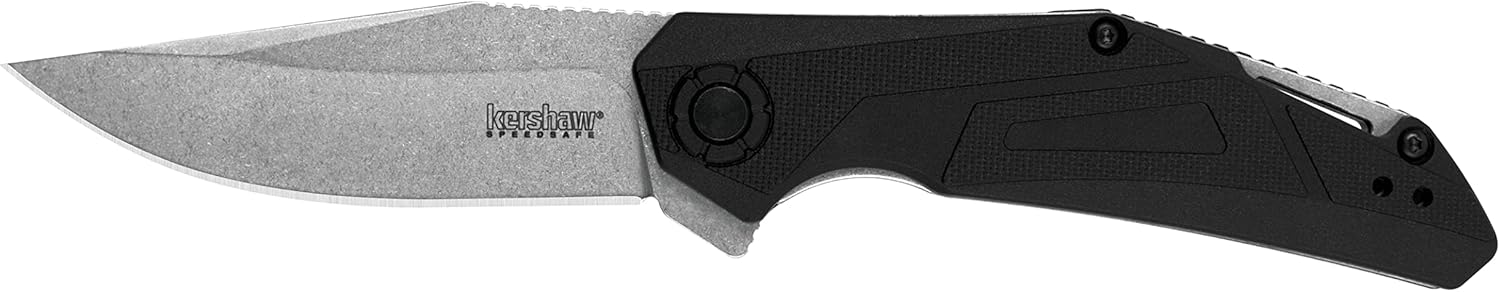 Kershaw Camshaft Pocket Knife; 3" 4Cr14 Steel Blade; Assisted Folder Opening Knife; Outdoor, EDC,black KNIFE + KNIFE,1402BLK